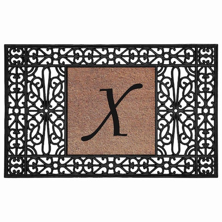Monogram Door Mat, Coir, Black, Natural, 30 in W x 48 in L
